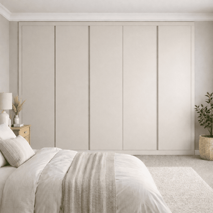 5 Door Handleless Front Frame Fitted Wardrobe - Widths Available 2601 - 3200mm 9 - Online Bedrooms