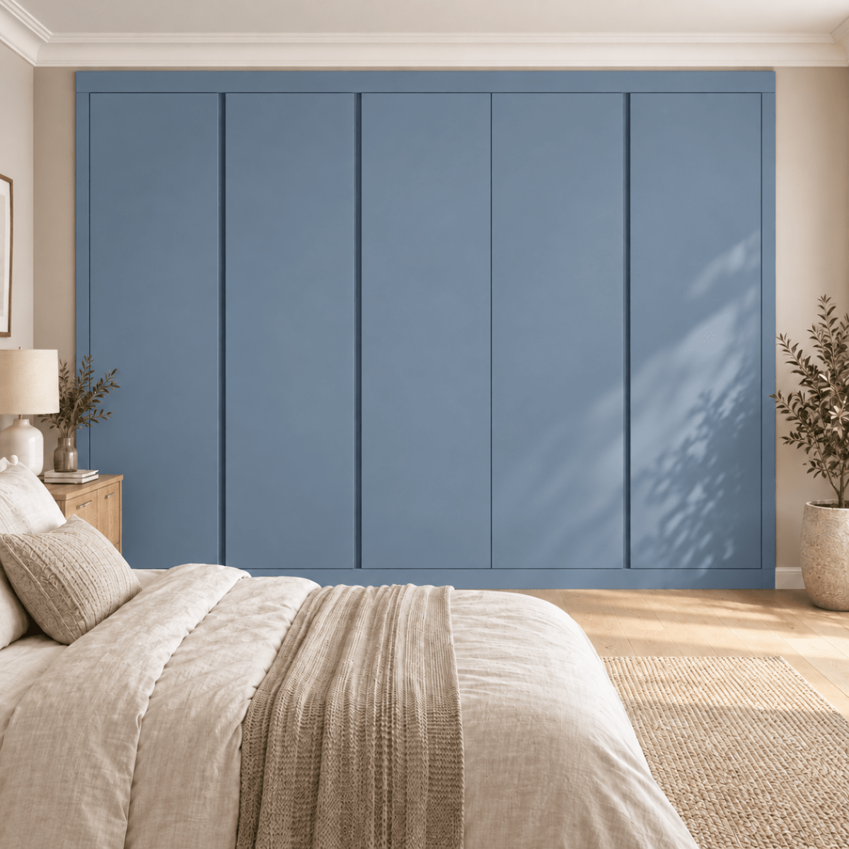 5 Door Handleless Front Frame Fitted Wardrobe - Widths Available 2601 - 3200mm 12 - Online Bedrooms