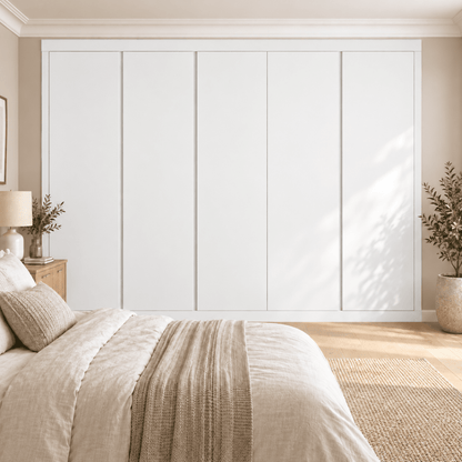 5 Door Handleless Front Frame Fitted Wardrobe - Widths Available 2601 - 3200mm 11 - Online Bedrooms