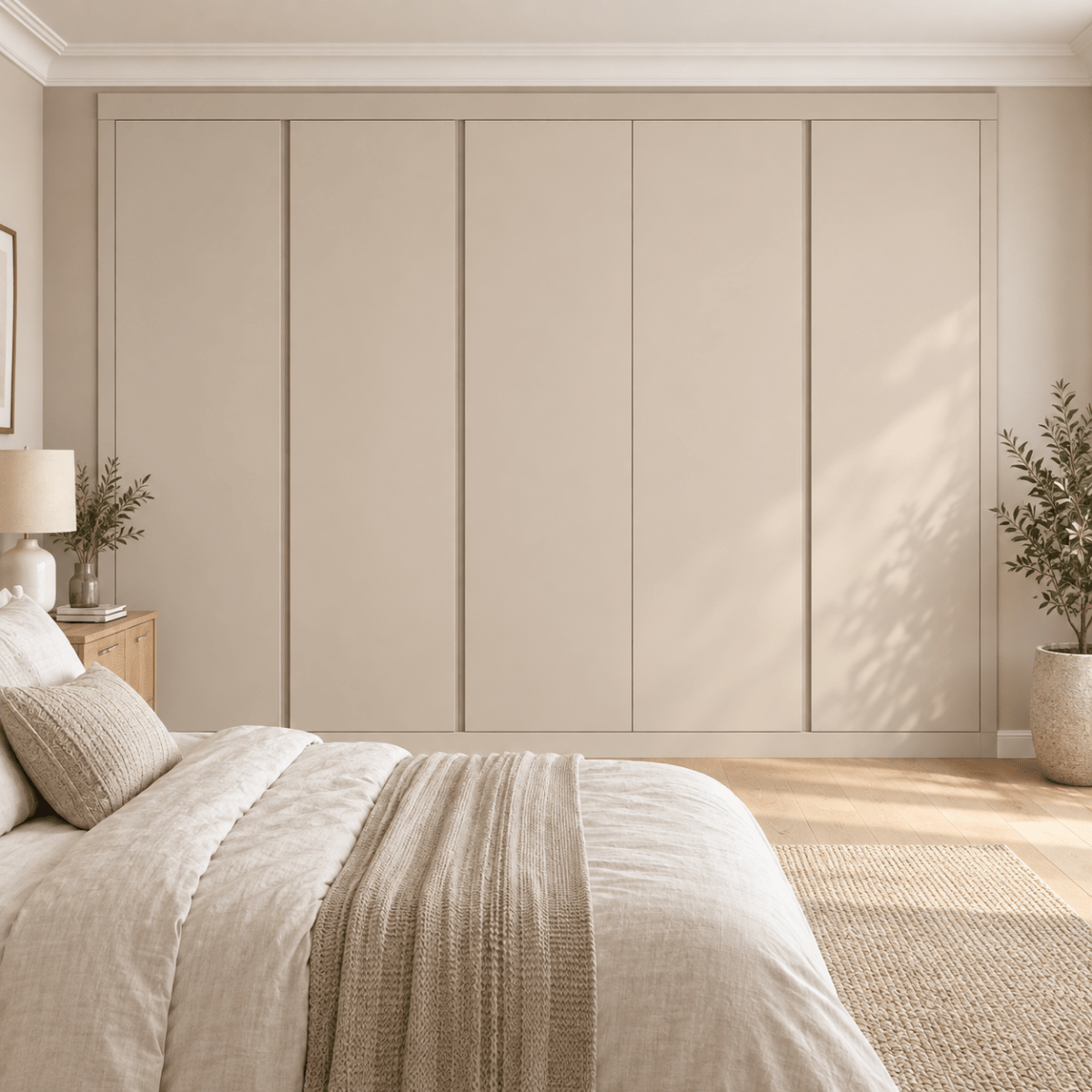 5 Door Handleless Front Frame Fitted Wardrobe - Widths Available 2601 - 3200mm 1 - Online Bedrooms