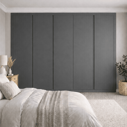 5 Door Handleless Front Frame Fitted Wardrobe - Widths Available 2601 - 3200mm 12 - Online Bedrooms