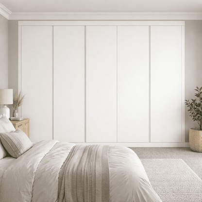 5 Door Handleless Front Frame Fitted Wardrobe - Widths Available 2601 - 3200mm 1 - Online Bedrooms