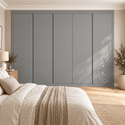 5 Door Handleless Front Frame Fitted Wardrobe - Widths Available 2601 - 3200mm 9 - Online Bedrooms