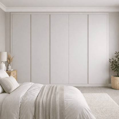 5 Door Handleless Front Frame Fitted Wardrobe - Widths Available 2601 - 3200mm 7 - Online Bedrooms
