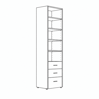 500mm Open Back Storage Units For Sliding Wardrobes 2 - Online Bedrooms