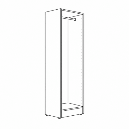 500mm Open Back Storage Units For Sliding Wardrobes 3 - Online Bedrooms