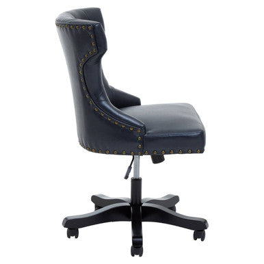 Black Leather Effect Home Office Chair | Walson