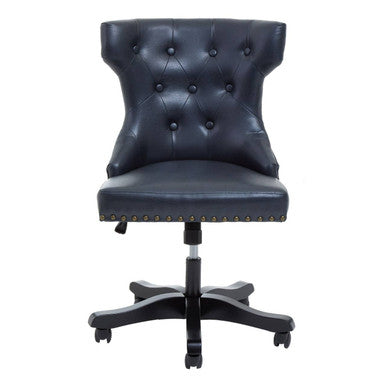 Black Leather Effect Home Office Chair | Walson