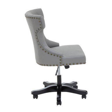 Grey Leather Effect Home Office Chair | Walson