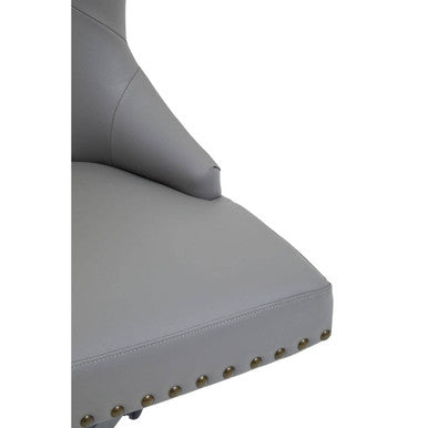 Grey Leather Effect Home Office Chair | Walson