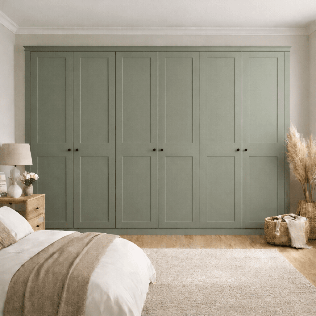 6 Door 2 Panel Shaker Front Frame Fitted Wardrobe - Widths Available 3201 - 3800mm 11 - Online Bedrooms