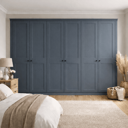 6 Door 2 Panel Shaker Front Frame Fitted Wardrobe - Widths Available 3201 - 3800mm 14 - Online Bedrooms