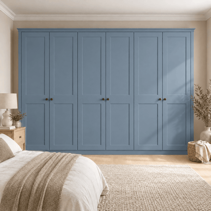 6 Door 2 Panel Shaker Front Frame Fitted Wardrobe - Widths Available 3201 - 3800mm 13 - Online Bedrooms