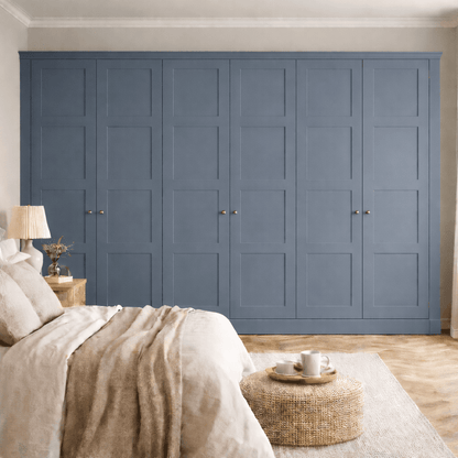 6 Door 4 Panel Shaker Front Frame Fitted Wardrobe - Widths Available 3201 - 3800mm 13 - Online Bedrooms