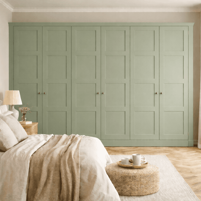 6 Door 4 Panel Shaker Front Frame Fitted Wardrobe - Widths Available 3201 - 3800mm 11 - Online Bedrooms