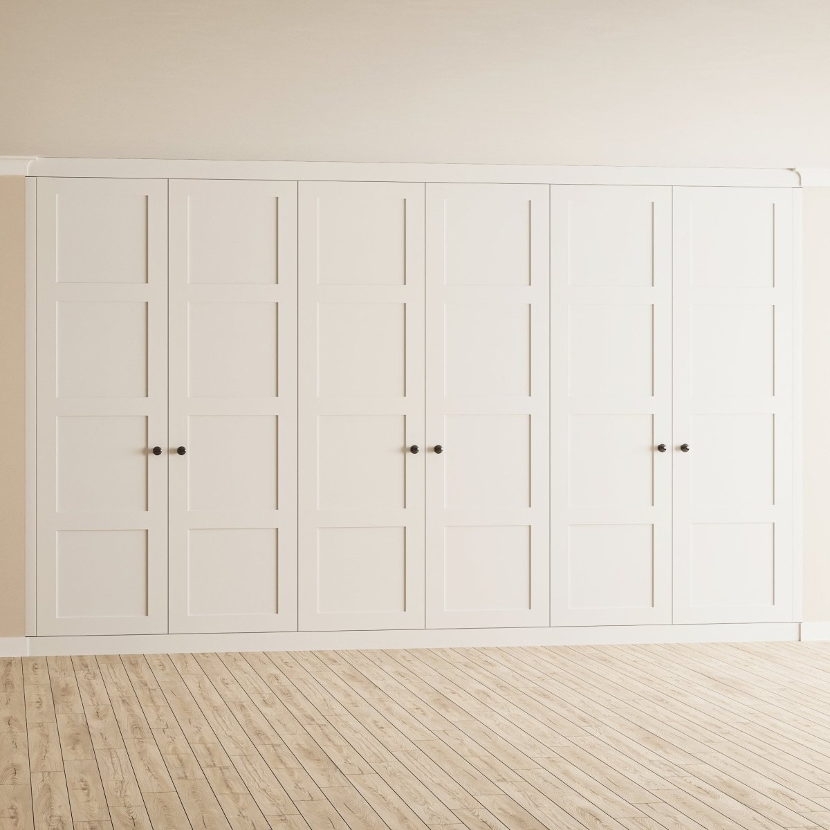 6 Door Face Frame Fitted Wardrobe - Widths Available 3201 - 3800mm 5 - Online Bedrooms