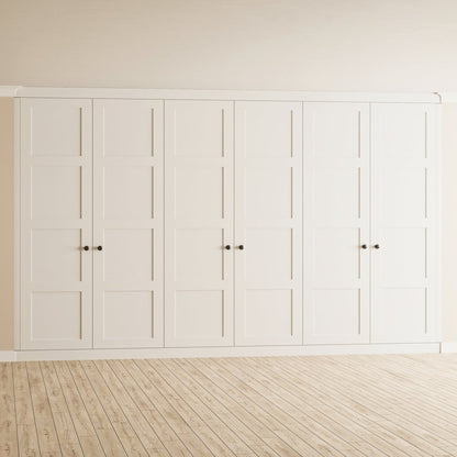 6 Door Face Frame Fitted Wardrobe - Widths Available 3201 - 3800mm 5 - Online Bedrooms
