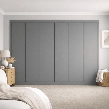 6 Door Handleless Front Frame Fitted Wardrobe - Widths Available 3201 - 3800mm 8 - Online Bedrooms
