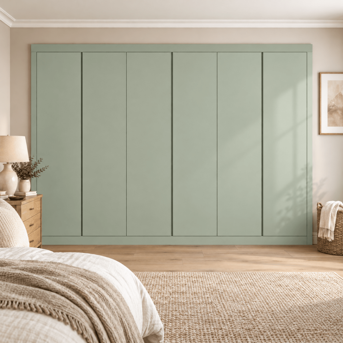 6 Door Handleless Front Frame Fitted Wardrobe - Widths Available 3201 - 3800mm 11 - Online Bedrooms