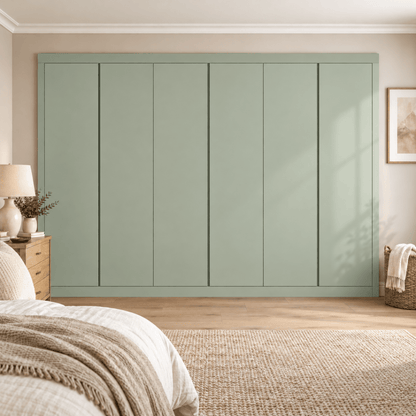 6 Door Handleless Front Frame Fitted Wardrobe - Widths Available 3201 - 3800mm 11 - Online Bedrooms