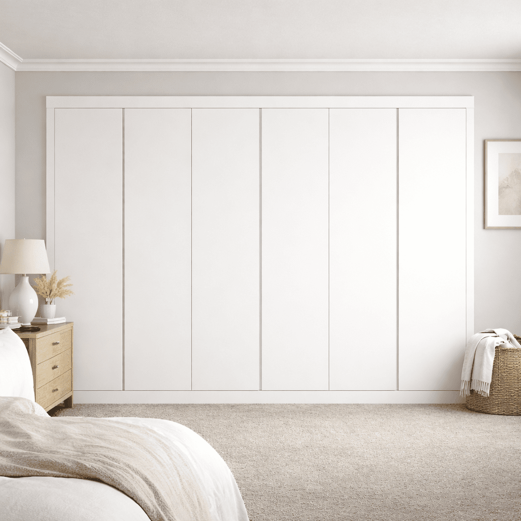 6 Door Handleless Front Frame Fitted Wardrobe - Widths Available 3201 - 3800mm 1 - Online Bedrooms