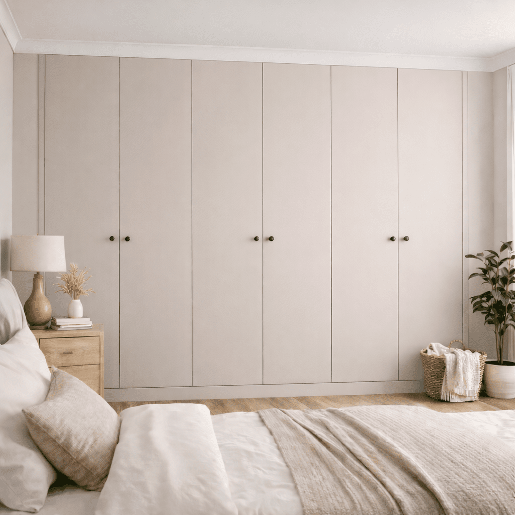 6 Door Modern Slab Front Frame Fitted Wardrobe - Widths Available 3201 - 3800mm 10 - Online Bedrooms
