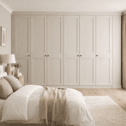 7 Door 2 Panel Shaker Front Frame Fitted Wardrobe - Widths Available 3801 - 4400mm 9 - Online Bedrooms