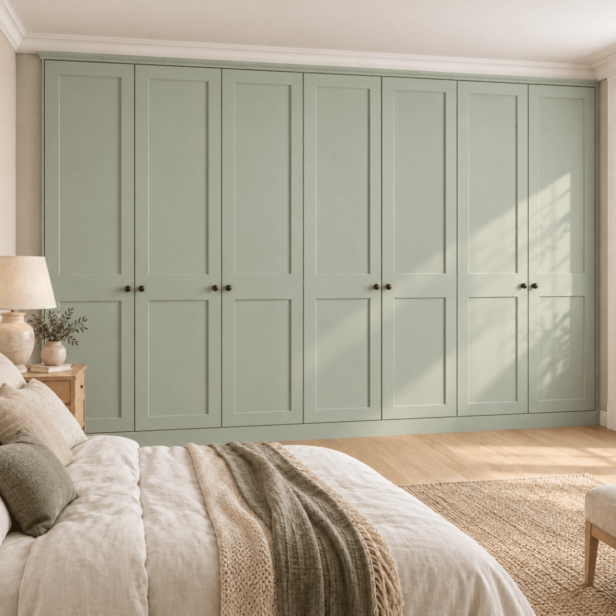 7 Door 2 Panel Shaker Front Frame Fitted Wardrobe - Widths Available 3801 - 4400mm 12 - Online Bedrooms