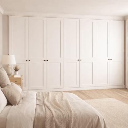 7 Door 2 Panel Shaker Front Frame Fitted Wardrobe - Widths Available 3801 - 4400mm 15 - Online Bedrooms