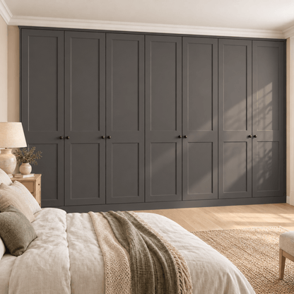 7 Door 2 Panel Shaker Front Frame Fitted Wardrobe - Widths Available 3801 - 4400mm 8 - Online Bedrooms