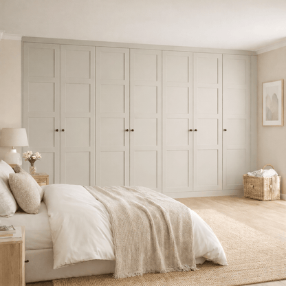 7 Door 2 Panel Shaker Front Frame Fitted Wardrobe - Widths Available 3801 - 4400mm 9 - Online Bedrooms
