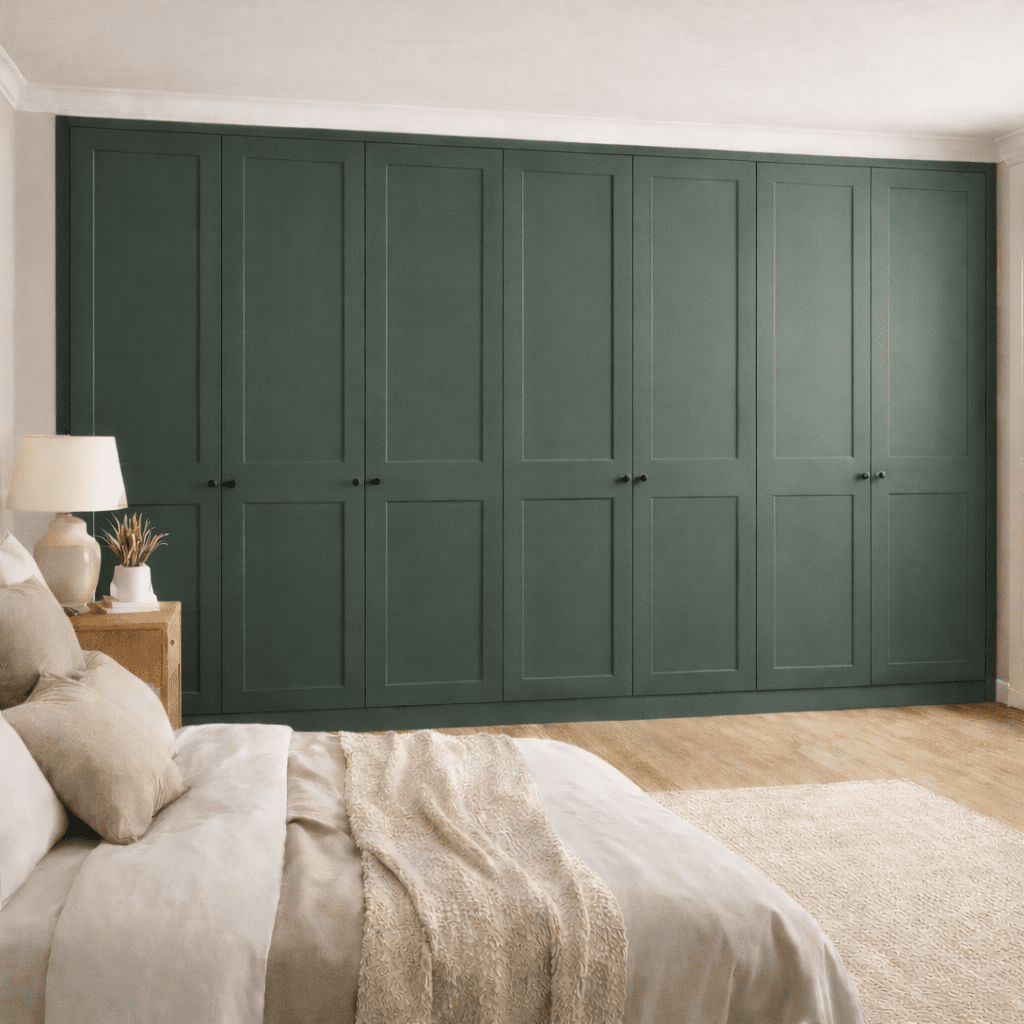 7 Door 2 Panel Shaker Front Frame Fitted Wardrobe - Widths Available 3801 - 4400mm 22 - Online Bedrooms