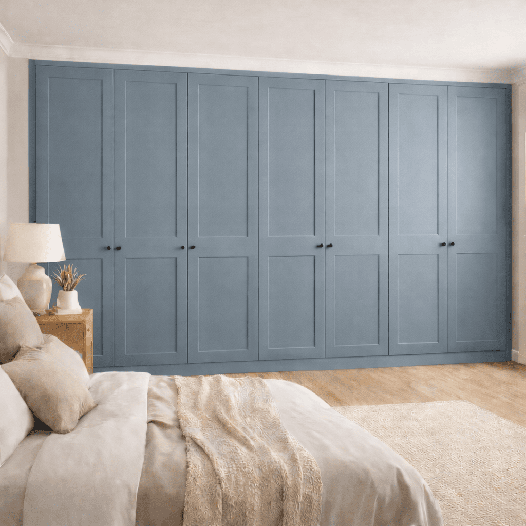 7 Door 2 Panel Shaker Front Frame Fitted Wardrobe - Widths Available 3801 - 4400mm 23 - Online Bedrooms