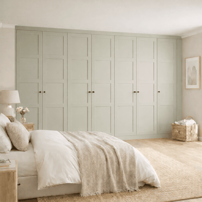 7 Door 2 Panel Shaker Front Frame Fitted Wardrobe - Widths Available 3801 - 4400mm 11 - Online Bedrooms