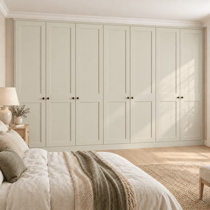 7 Door 2 Panel Shaker Front Frame Fitted Wardrobe - Widths Available 3801 - 4400mm 11 - Online Bedrooms