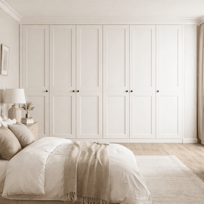 7 Door 2 Panel Shaker Front Frame Fitted Wardrobe - Widths Available 3801 - 4400mm 1 - Online Bedrooms