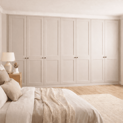7 Door 2 Panel Shaker Front Frame Fitted Wardrobe - Widths Available 3801 - 4400mm 19 - Online Bedrooms