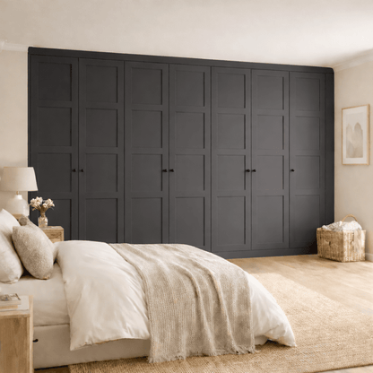 7 Door 4 Panel Shaker Front Frame Fitted Wardrobe - Widths Available 3801 - 4400mm 10 - Online Bedrooms
