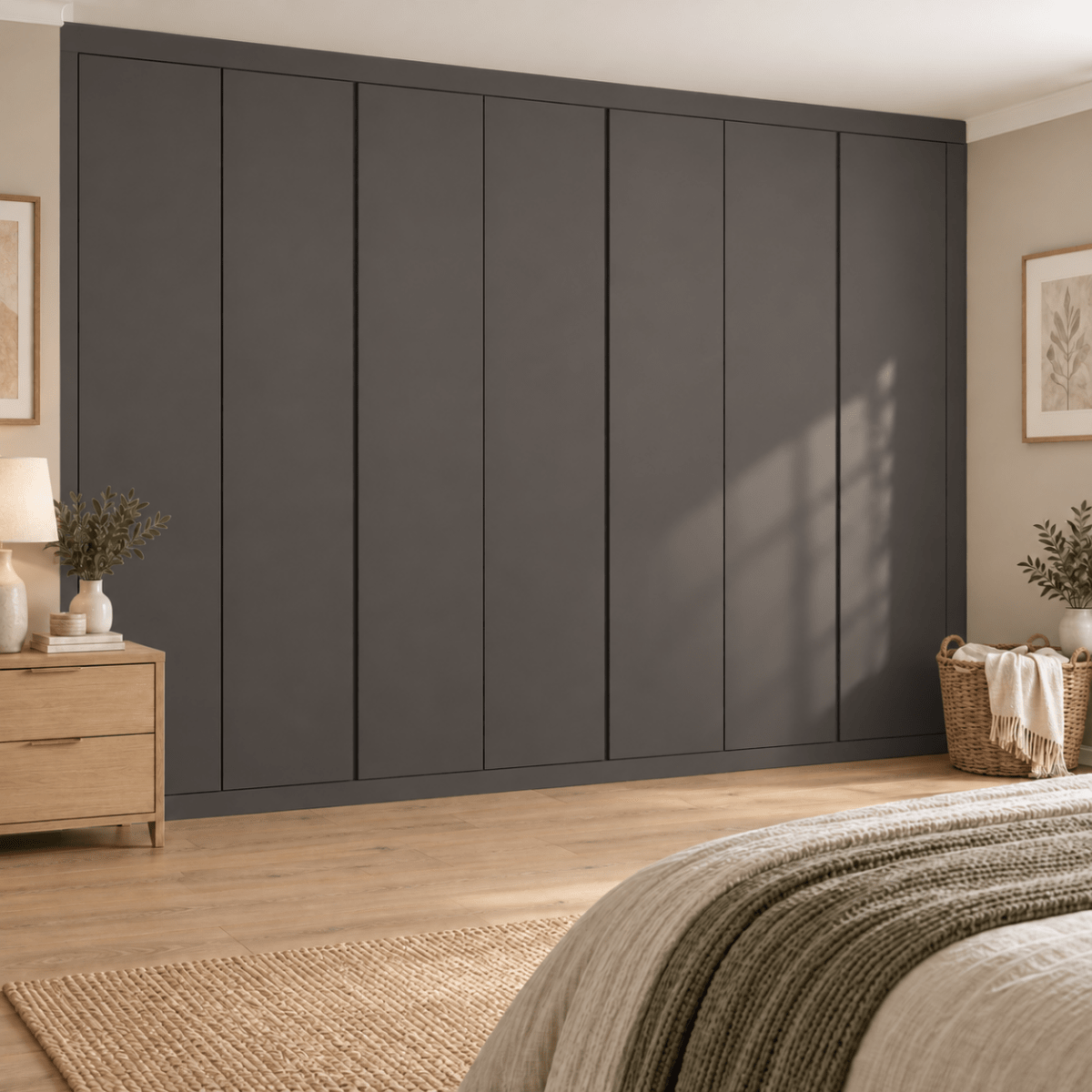 7 Door Handleless Front Frame Fitted Wardrobe - Widths Available 3801 - 4400mm 12 - Online Bedrooms