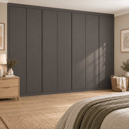 7 Door Handleless Front Frame Fitted Wardrobe - Widths Available 3801 - 4400mm 12 - Online Bedrooms