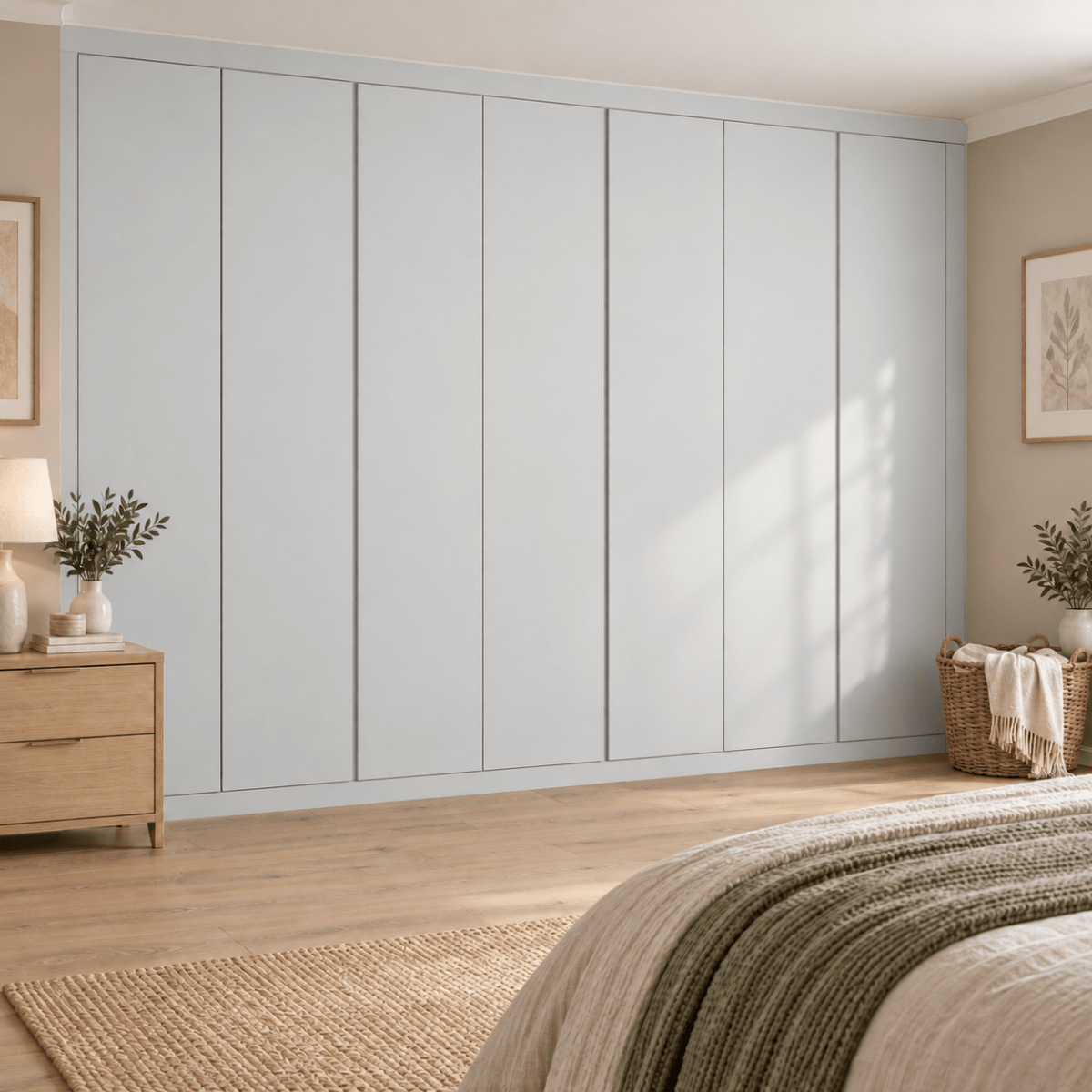 7 Door Handleless Front Frame Fitted Wardrobe - Widths Available 3801 - 4400mm 13 - Online Bedrooms