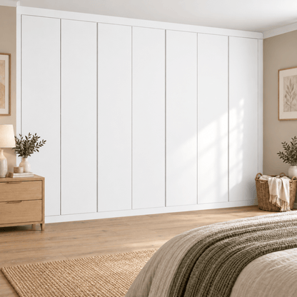 7 Door Handleless Front Frame Fitted Wardrobe - Widths Available 3801 - 4400mm 9 - Online Bedrooms