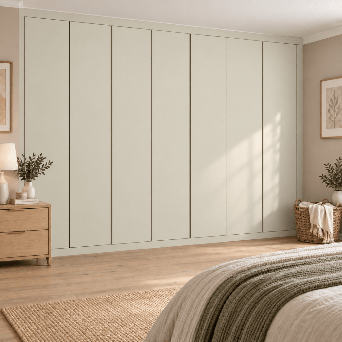 7 Door Handleless Front Frame Fitted Wardrobe - Widths Available 3801 - 4400mm 8 - Online Bedrooms