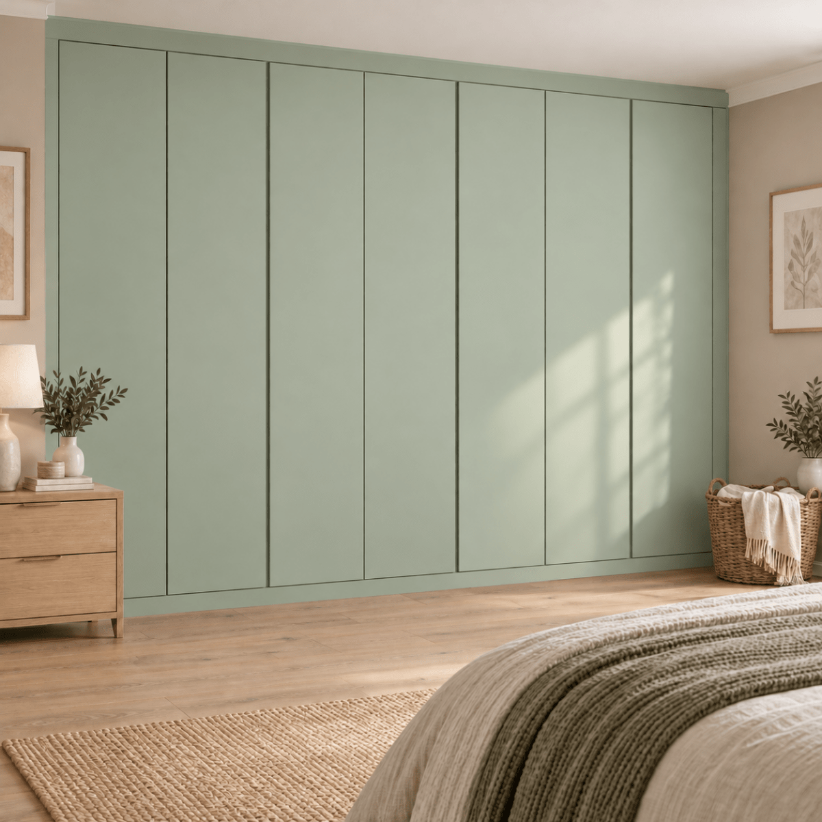 7 Door Handleless Front Frame Fitted Wardrobe - Widths Available 3801 - 4400mm 11 - Online Bedrooms