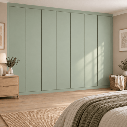 7 Door Handleless Front Frame Fitted Wardrobe - Widths Available 3801 - 4400mm 11 - Online Bedrooms