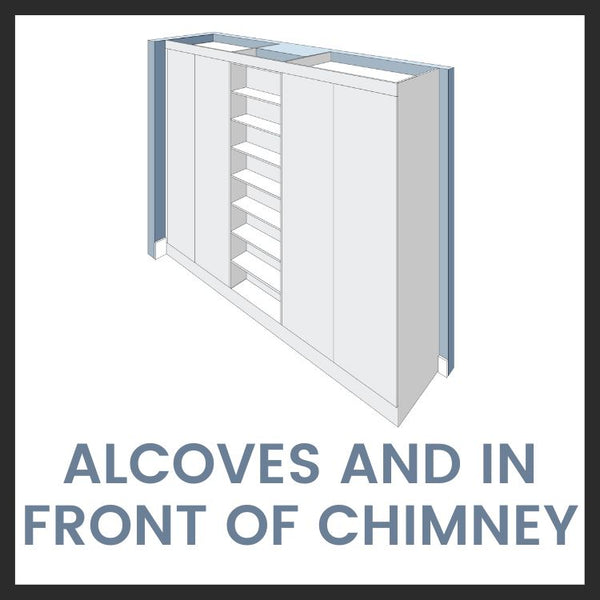 Across a chimney breast wardrobe layout diagram