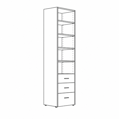 500mm Open Back Storage Units For Sliding Wardrobes