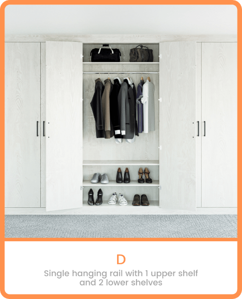 Made-to-measure wardrobe interior module D