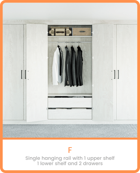 Made-to-measure wardrobe interior module F