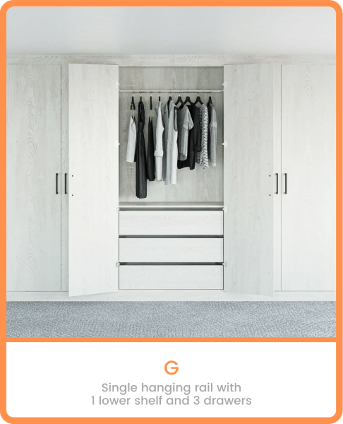 Made-to-measure wardrobe interior module G